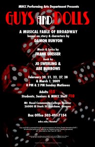 Guys and Dolls poster design 
